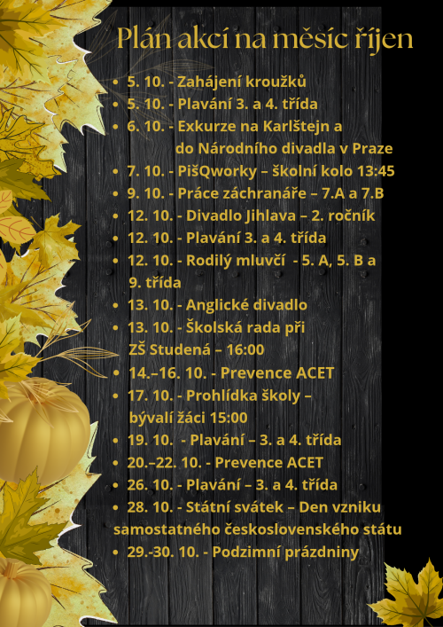 Plán akcí